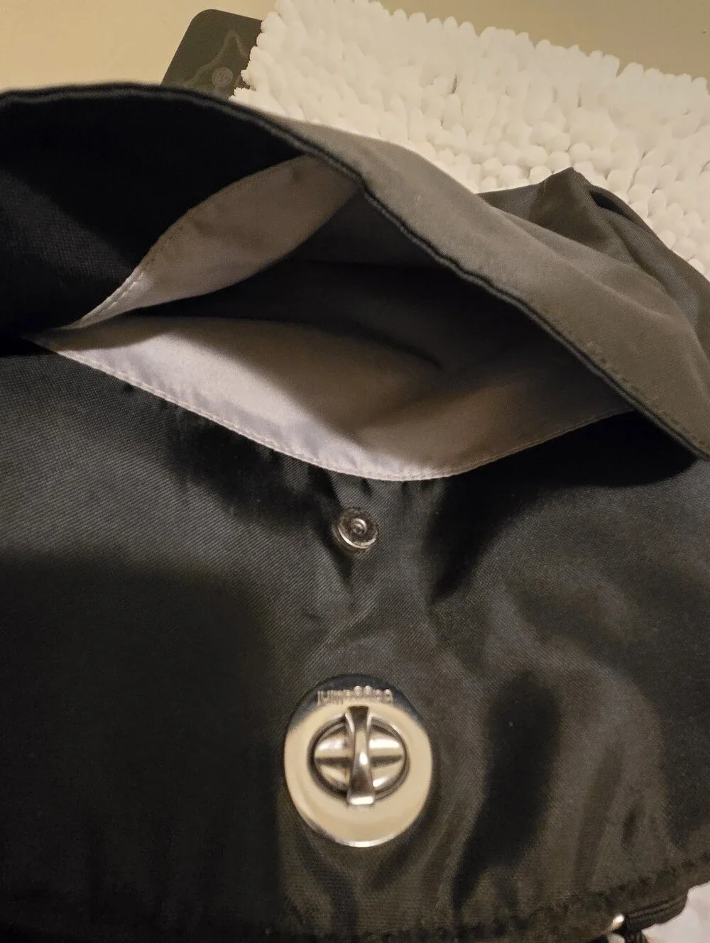 Black  Baggallini Backpack Bag with Silver Turn-Lock Closure